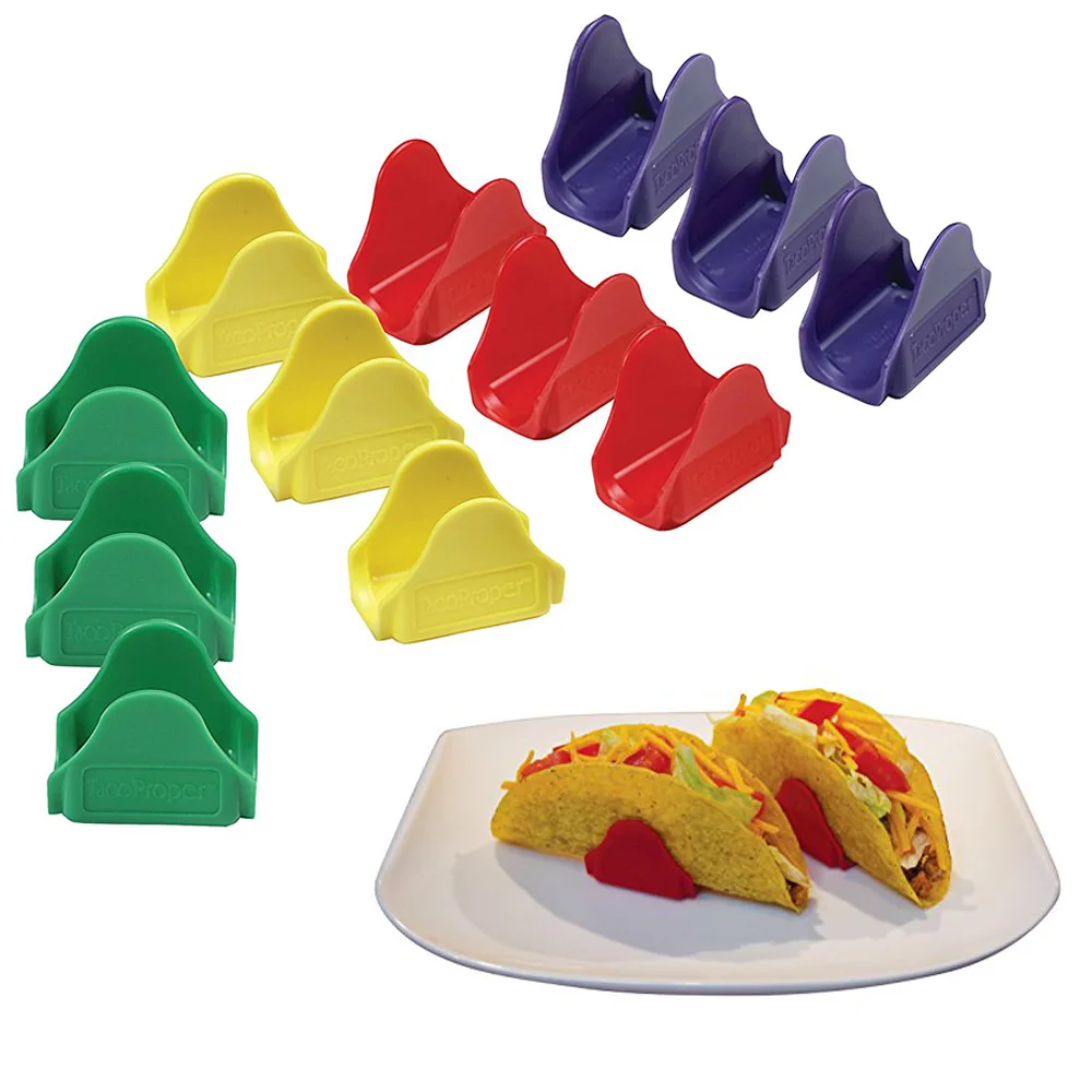 Set of 12 Taco Holder Mexican Food Wave Shape Rack Stand Kitchen
