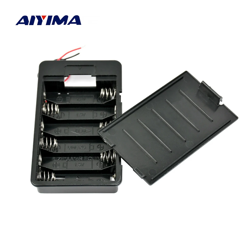 Aiyima 2PC Hold 6 AA 6X AA Battery Holder Plastic Battery Holder