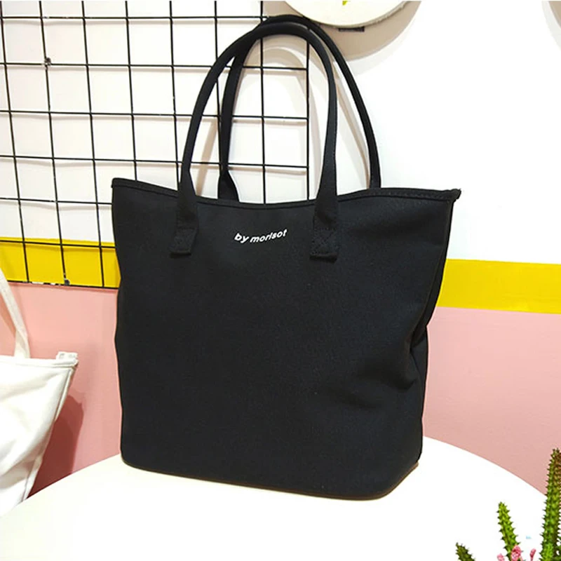 

2019 New Environmental Tote Package High-Quality Handbags Canvas Tote bags Reusable grocery High capacity Canvas Shopping Bag