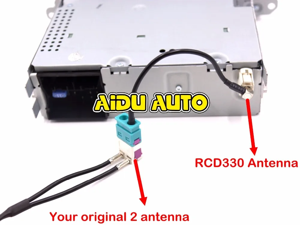 Для автомобильное радио VW RCN210 RCD330 RCD330 G FAKRA адаптер антенны Радио 2 в 1 MFD 187A 187B