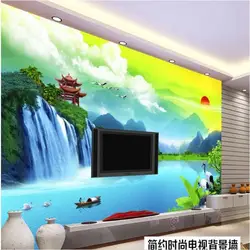Beibehang пользовательские крупномасштабных фрески Гуйлинь Пейзаж водопады река Лицзян Qingyun ТВ фоне стены обои