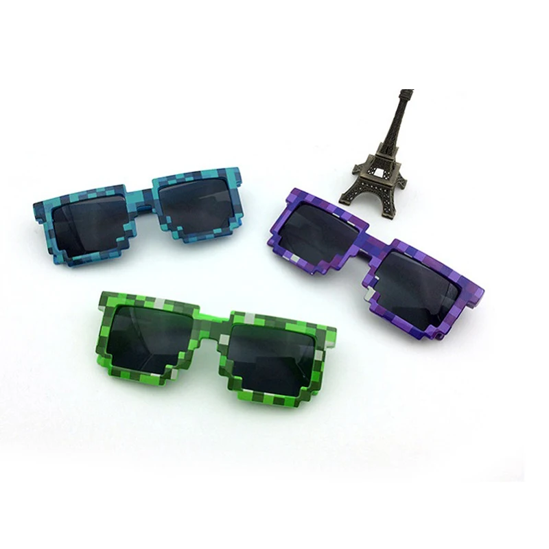 

1PCS Fashion Sunglasses Kids Cosplay Action Game Toys 4 Colors My World Square Glasses Birthday Gifts Toys for Children