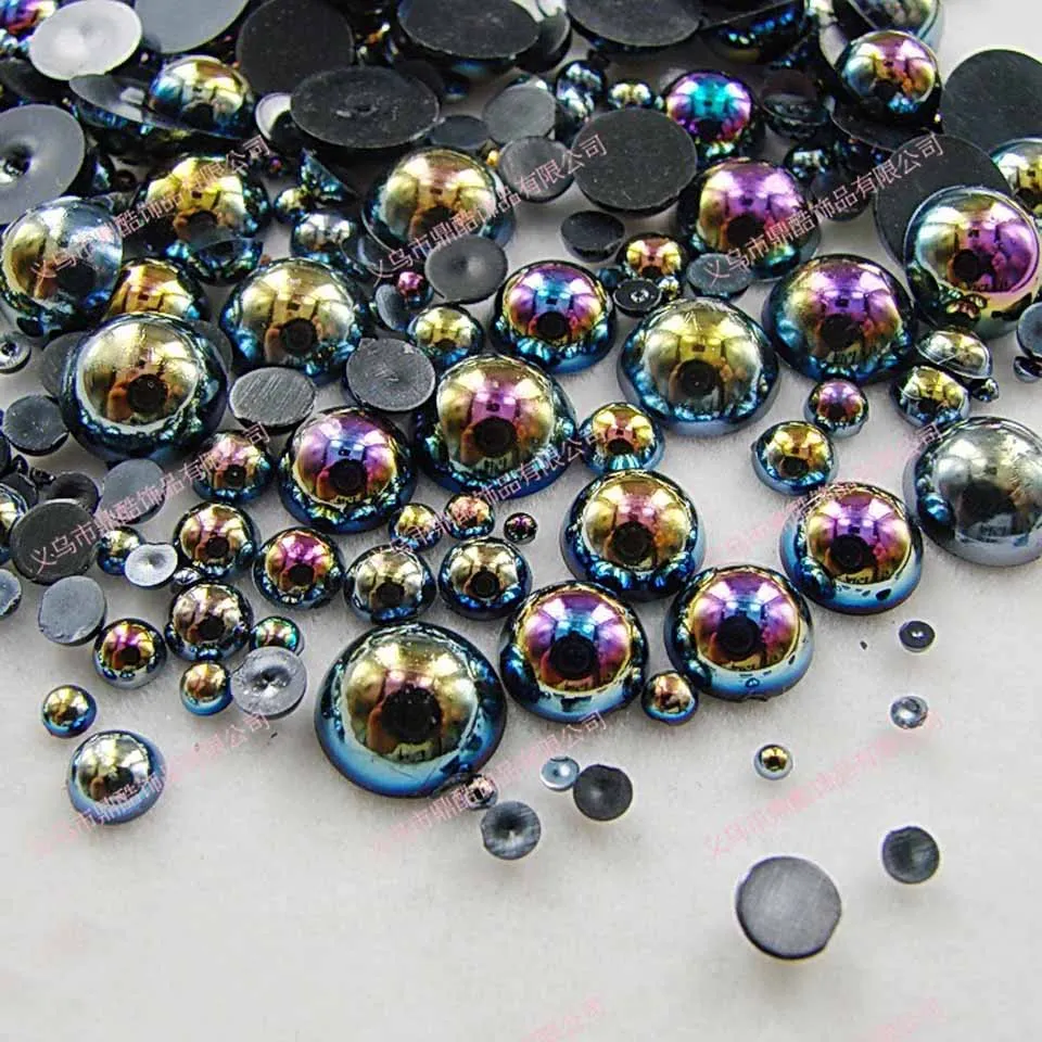 

AB Pearls for Decoration Mix Pearls for Nails 3D Nail Art Jewelry Accessories Decoration Ongle All for Nail Design MJZ1069