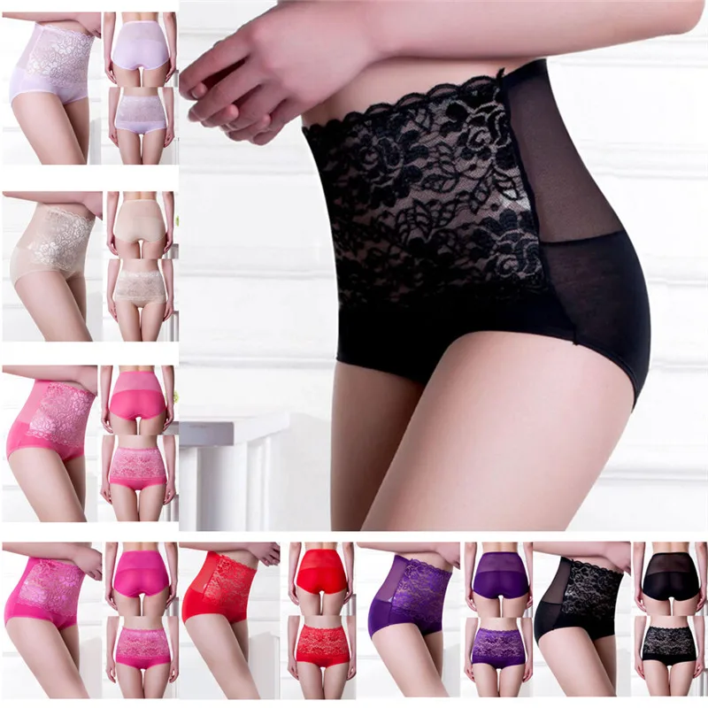 2017 Sexy Lace Underwear High Waist Women Briefs Lady's Panties Model Breathable Lace Panties