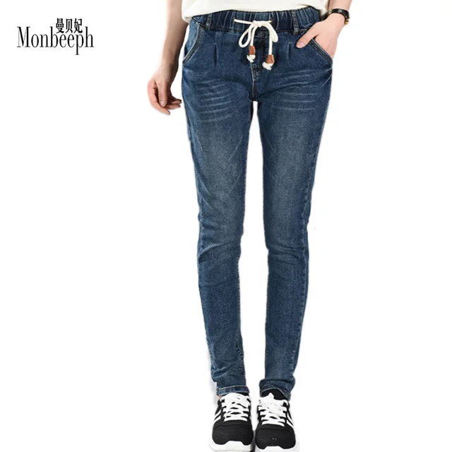 2018 monbeeph new womens high waist denim pants small straight jeans size 26