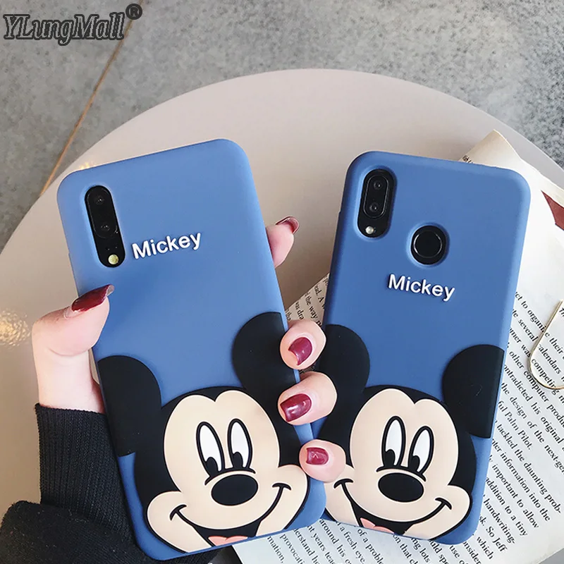 

3D Silicone Cartoon Mickey Mouse Case for Huawei P20 Lite Mate 20 lite 10 9 Pro Nova 3i 4 2S 3E Honor 9 10 8X V20 V10 Soft Cover