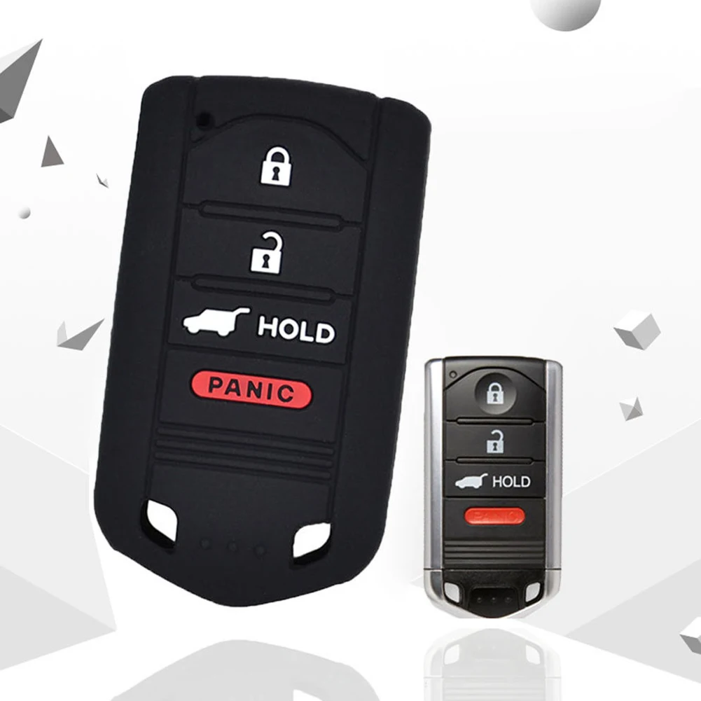 

4 Button Silicone Remote Car Key Portable Protect Fob Case Cover Fit for Acura