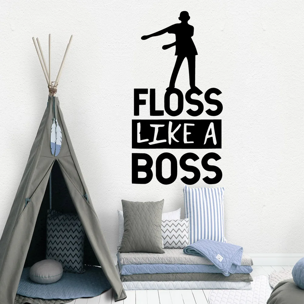 

Romantic Floss Like a Boss Self Adhesive Vinyl Waterproof Wall Art Decal For Living Room Mural Bedroom Home Party Decor