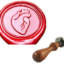 Mdlg Винтаж пользовательские яркие сердца Органы персонализированные картину письмо логотип Ретро приглашение Воск печать штамп палисандр ручки комплект