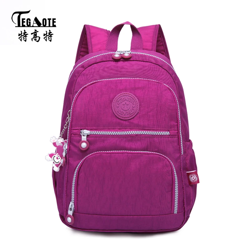TEGAOTE Newest Small Backpack for Teenage Girls Nylon Backpacks Mini Women&#39;s Backpacks Female ...