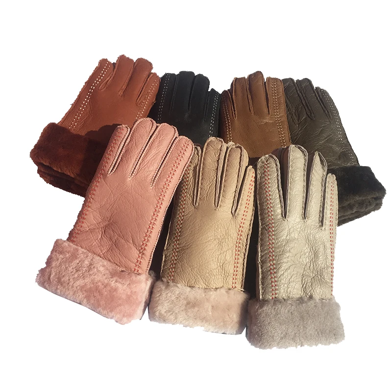 

Women gloves Winter Leather Gloves White 2019 Warm Gloves Mittens gloves Women driving gloves guantes mujer luvas de inverno N36