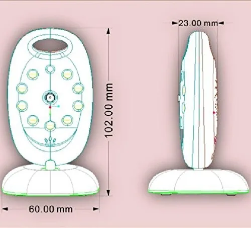 Babykam электронная няня видео Детский Монитор VB601 2,0 дюймов lcd ИК ночного видения монитор температуры видеодомофон 8 колыбельных