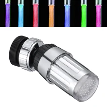 360 Degree Rotation Color Automatically RGB Shower Hydroelectric Temperature Sensor Light Water Tap Glow LED Faucet for Kitchen