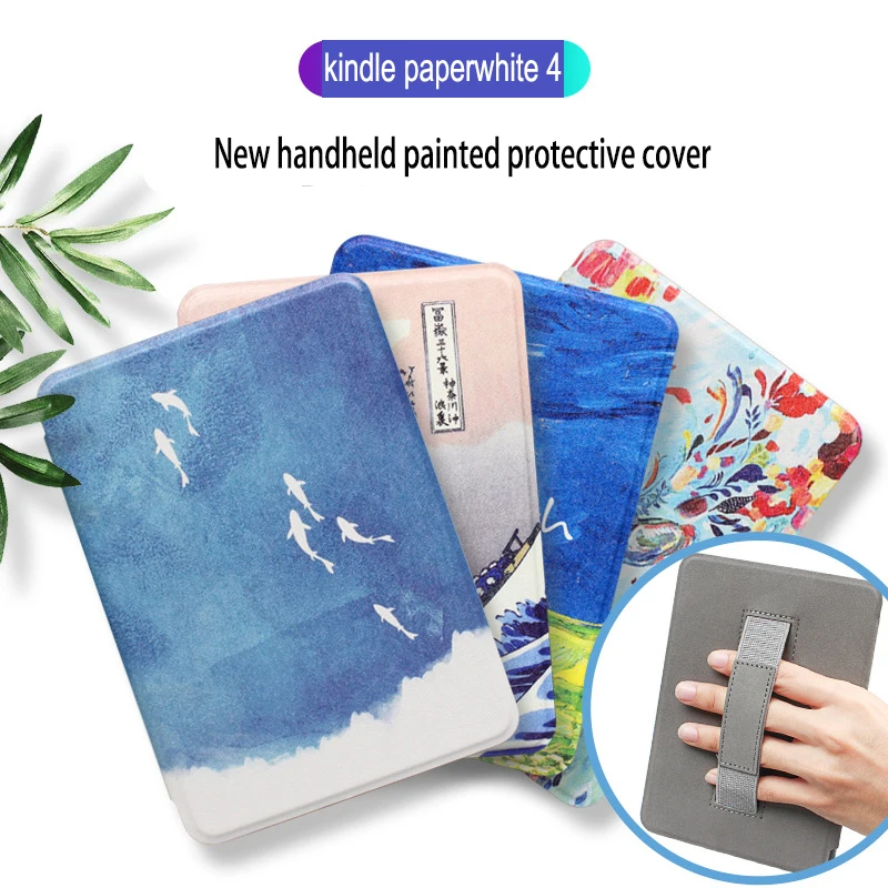 

GAUGGER Wrist Rest Smart Case for 6 inch Amazon New Kindle Paperwhite 4 (10th Gen, 2018 Release) eReader Handheld Magnetic Cover