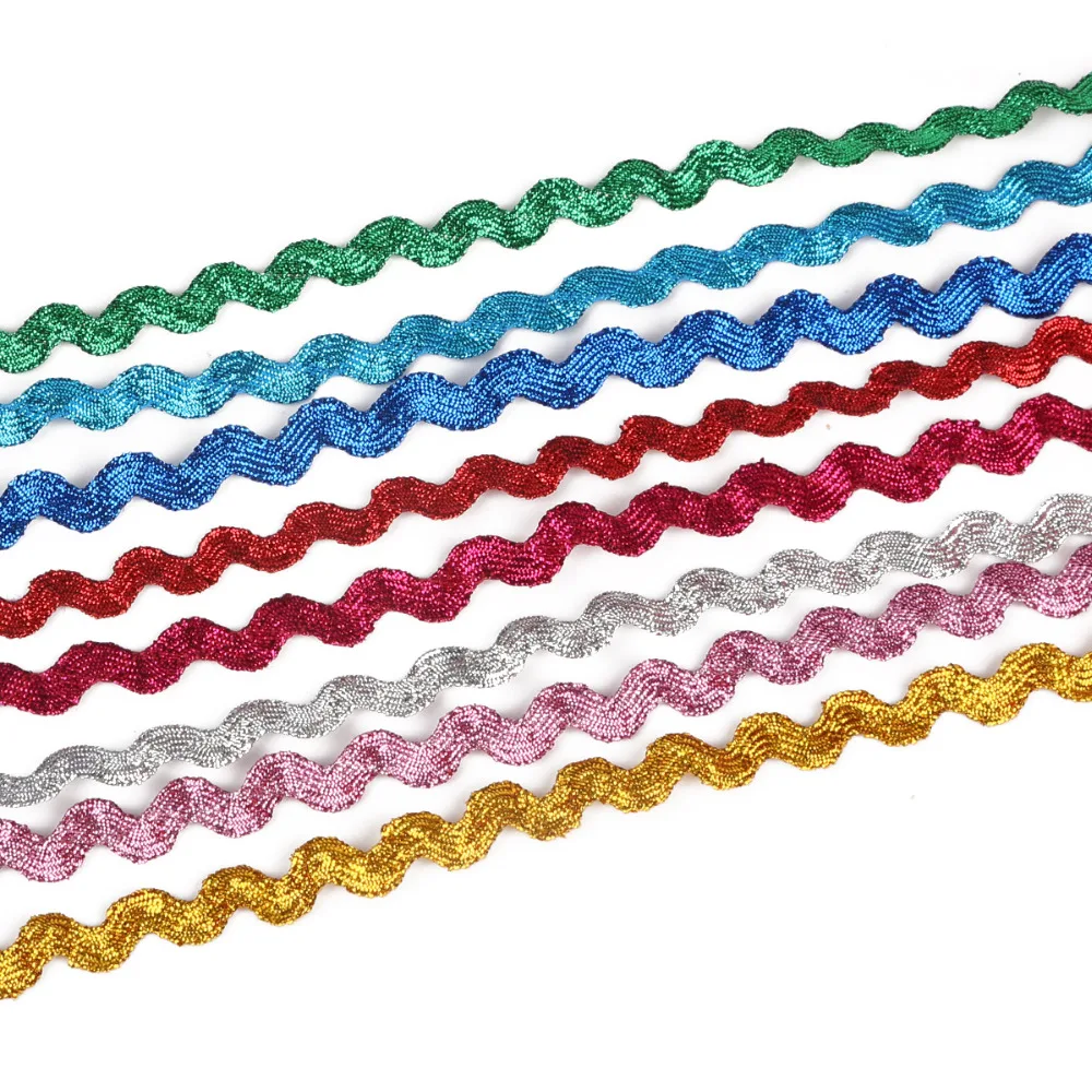 Ric rac silver trim ribbon craft dressmaking edging decoration 8mm x 2m length