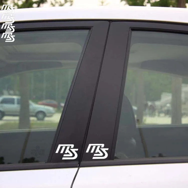 

Aliauto 4 X Car-styling MS Logo Reflective Car Sticker And Decal B Column Accessories For Mazda 2 Mazda 3 Mazda 6 Mazda cx 5