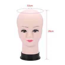 HOT PVC Mannequin Head Model Female Wig Making Hat Display With Base Eyelash Makeup Practice Traning Bald Head Model цена HOT PVC Mannequin Head Model Female Wig Making Hat Display With Base Eyelash Makeup Practice Traning Bald Head Model цены онлайн