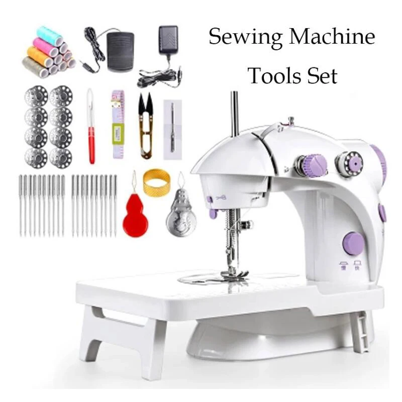 Mini Sewing Machine Treadle Electric Sewing Machine with Sewing Tools