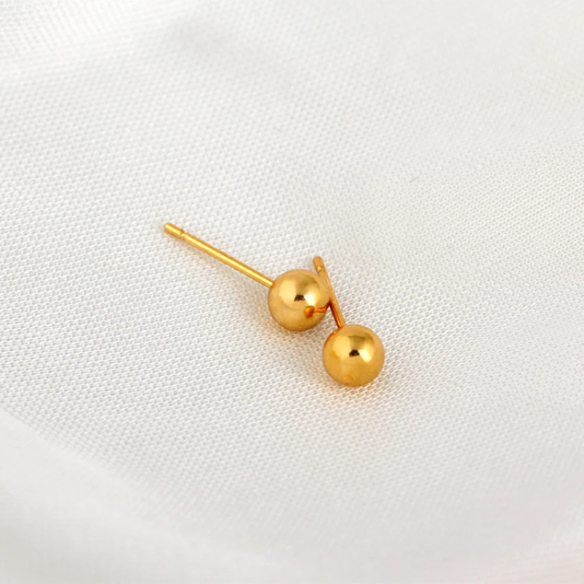Серьги гвоздики с круглыми бусинами 5 мм|stud earrings|piercing studsearrings gift |