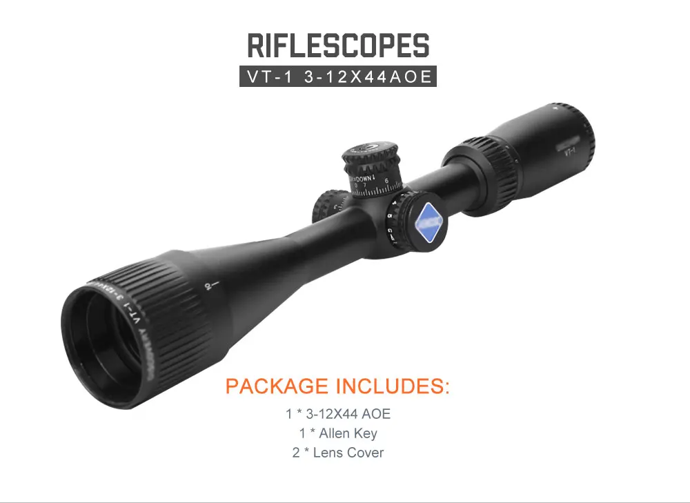 LUGER 3-12X44 AOE охотничий прицел в красную и зеленую точку Illnuminated Riflescope Sniper Airsoft Air guns тактический оптический прицел