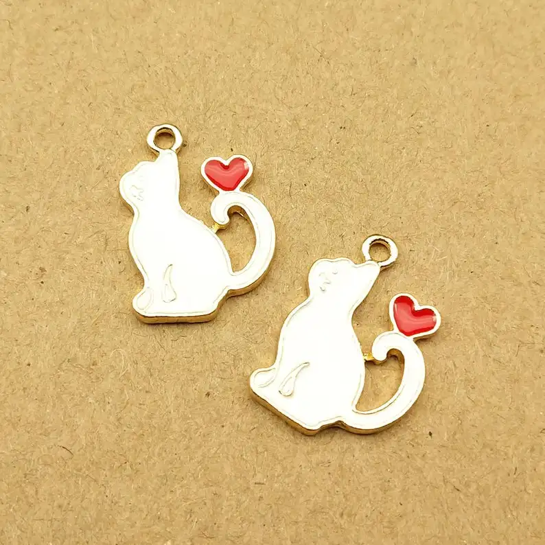 2//5//10PCS Cartoon Enamel Sheep Charm Pendant For DIY Earrings//Bracelet//Necklace