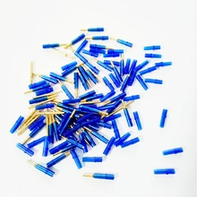 980 наборов Стоматологическая лаборатория латунный небольшой штифт для ногтей с пластиковым синим рукавом на камне модель стиль 1,6*18 мм