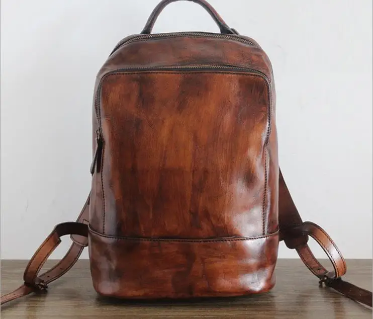 Preppy Style Genuine Leather Unisex Backpack Solid Fashion Schoolbag Travel Bag Famous Brand Design Double Zipper Backpack Preppy Style Genuine Leather Unisex Backpack Solid Fashion Schoolbag Travel Bag Famous Brand Design Double Zipper Backpack
