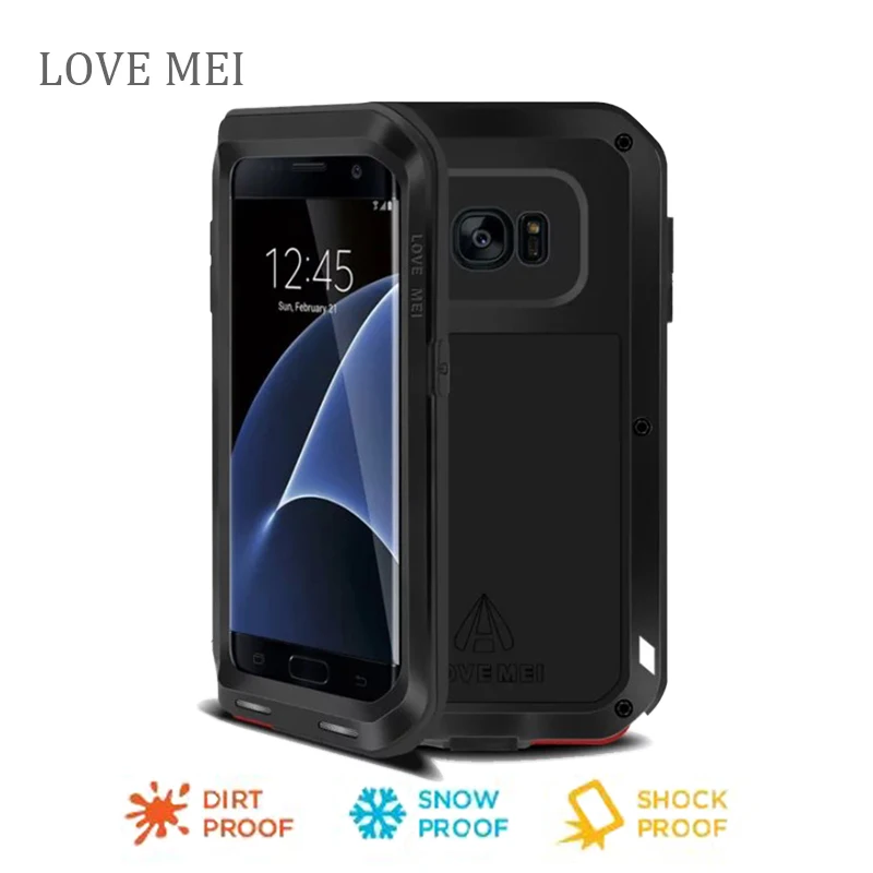 

S7 Edge G9350 Love Mei Shockproof Metal Aluminum Case Cover For Samsung Galaxy S7 Edge Three proofing Love Mei Phone Cases