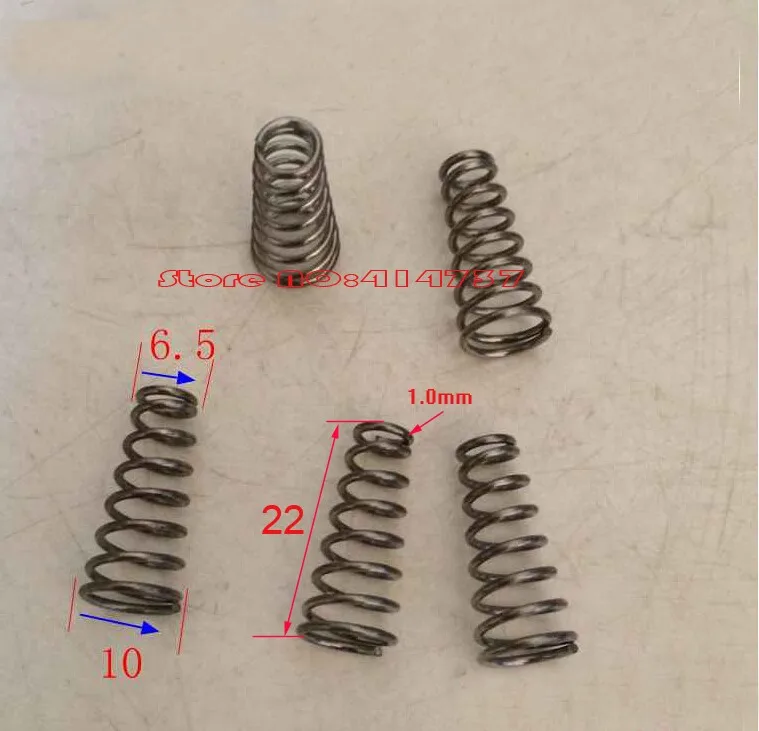 10 шт. 1,0*6,5 и 10*22 мм из нержавеющей стали Коническая пружина 1,0 мм провода конические sprial пружина, двухконусных Весна