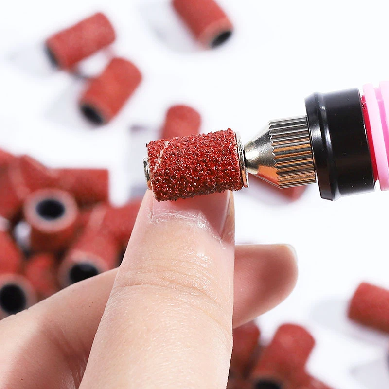 

100Pcs/Bag Nail Grinding Head Toes Fingers Nail Gel Remover for Nail Drills Multi Sizes Professional Pedicure Nail Art Tools