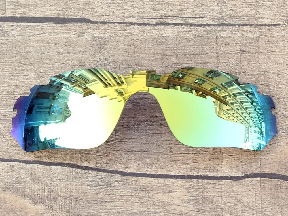 24K Golden Mirror Polarized Replacement Lenses For Radar Edge Vented