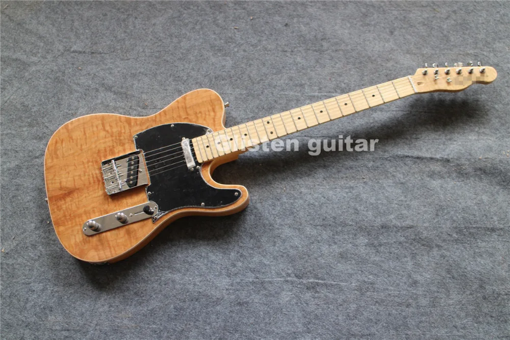 

Made in China nature electric guitar, koa top, ec57 guitarra