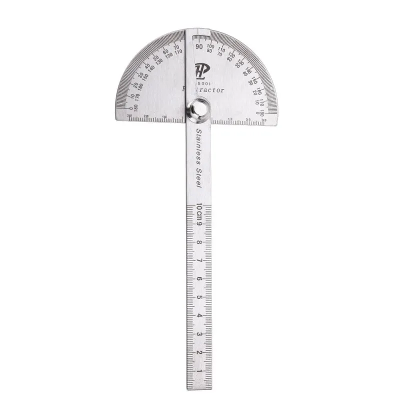 

Stainless Steel 180 degree Protractor Angle Finder Arm Rotary Measuring Ruler
