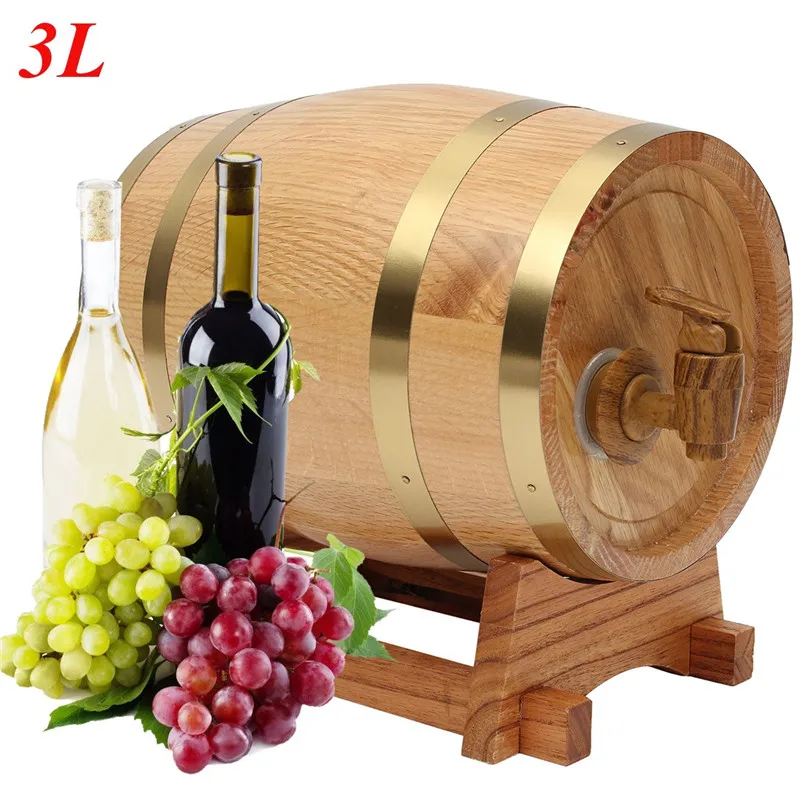 

3L Whisky Red Wine Oak Barrel Keg Wine Spirits Port Liquor Wood French Toasted Wine Barrels High Quallity