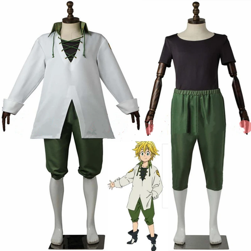 High quality The Seven Deadly Sins Meliodas Cosplay Costume Nanatsu no Taizai Costume Full Set Unifrom Costume