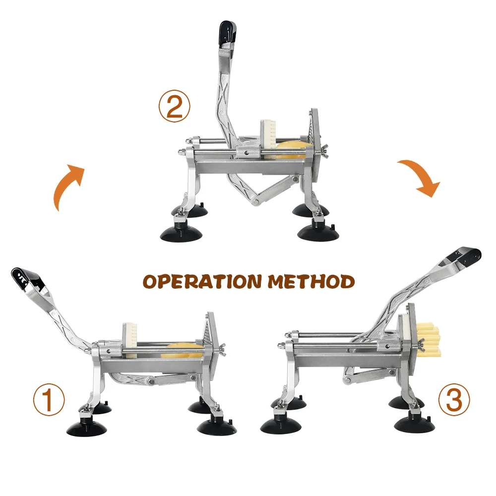  Manual Commercial Cutting Machine Potato Chipper French Fries Processing Kitchen Tools - 32971552431