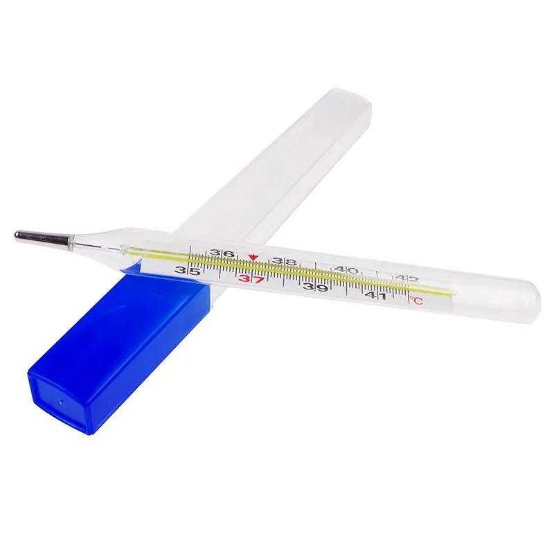 1pcs Baby Mercury Thermometers Glass Large Oxter Mercurial Medical