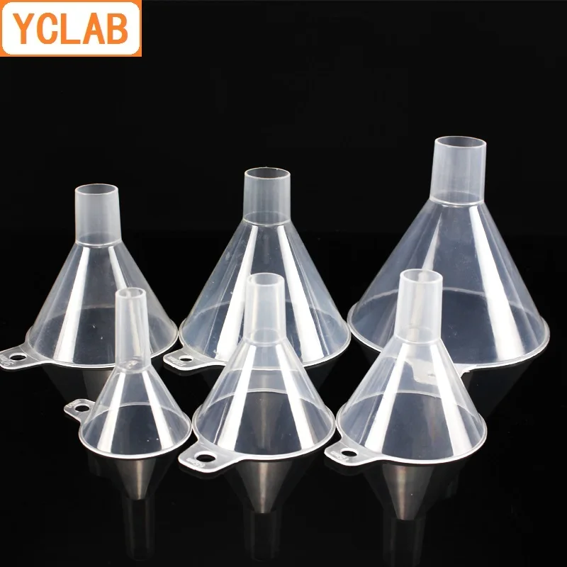 120mm Funnel PP Plastic Flat Head Polypropylene For YCLAB Laboratory Chemistry Equipment plastic filter funnel