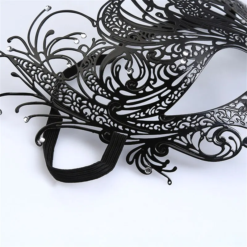 Красивая лента диадемы девушки Маскарад Металл феникс маска на пол-лица Сексуальные вечерние праздничные выпускного вечера свадебные аксессуары