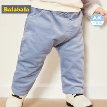 Balabala/детские вельветовые брюки без застежки для маленьких мальчиков и девочек штаны для новорожденных с подкладкой из хлопка и эластичным поясом с боковыми карманами