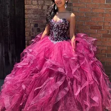 Великолепные пышные платья бальное платье со стразами, оборками, очаровательный со шнуровкой на спине, платья для дня рождения, милые платья 16