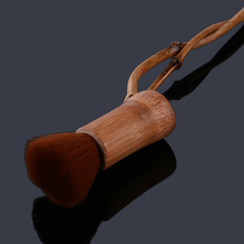 Креативный ручной работы бамбуковая ручка мягкие аксессуары для волос чай инструмент для чистки домашний заварник чайный лоток Панель с выемкой щетка для чистки