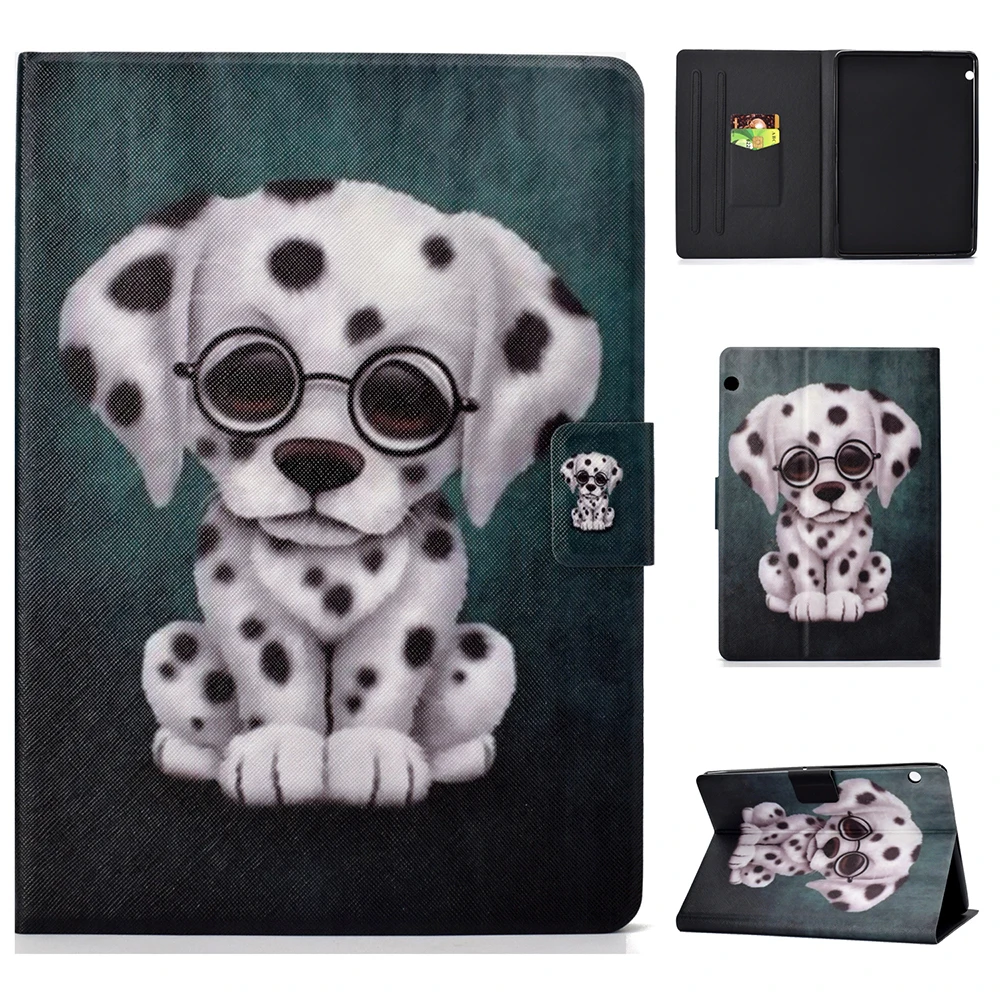 

Stand Flip PU Leather Case For Huawei MediaPad T3 10 AGS-L09 9.6 inch Tablet Smart Case Cover Fundas Coque Dog Owl Pattern