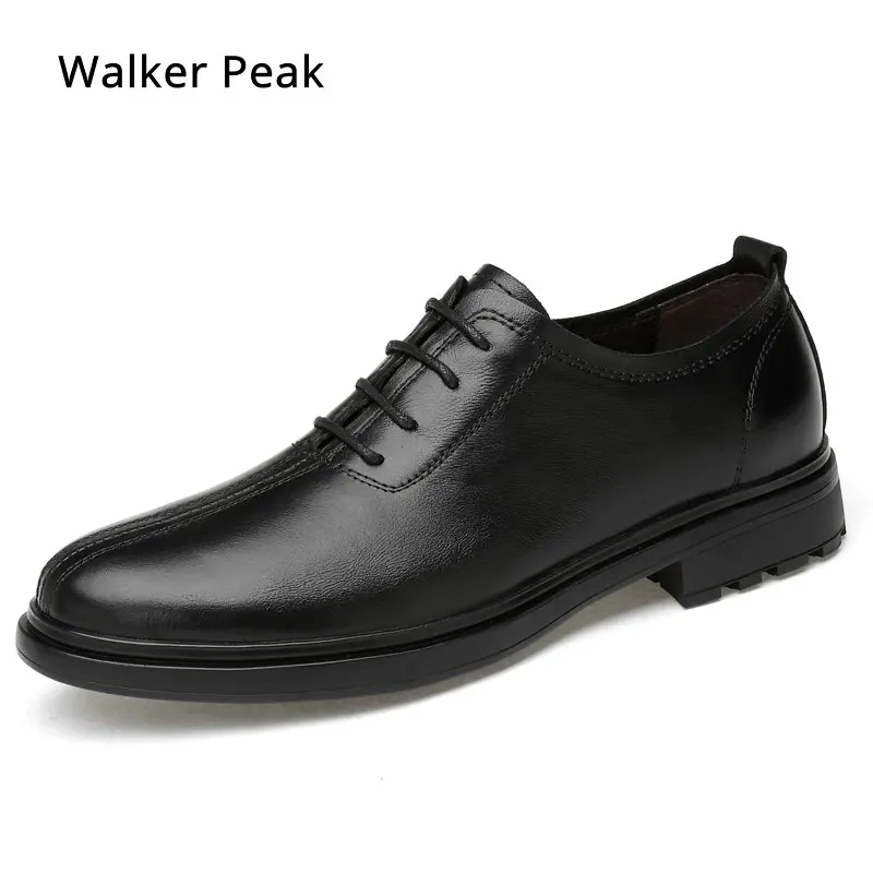 Men Business Dress Shoes Fashion Lace up Flats Genuine Leather Formal Office Loafers Party Wedding Oxfords Shoes Male WalkerPeak цена Men Business Dress Shoes Fashion Lace up Flats Genuine Leather Formal Office Loafers Party Wedding Oxfords Shoes Male WalkerPeak цены онлайн