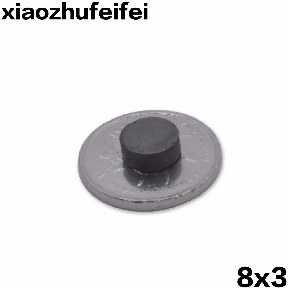 

500pcs 8x3 Free Shipping, Ferrite magnet, ferrite disc magnet dia8x3mm Whole Sales Brand New Ferrite Magnet 8*3 8mm x 3mm 8*3mm