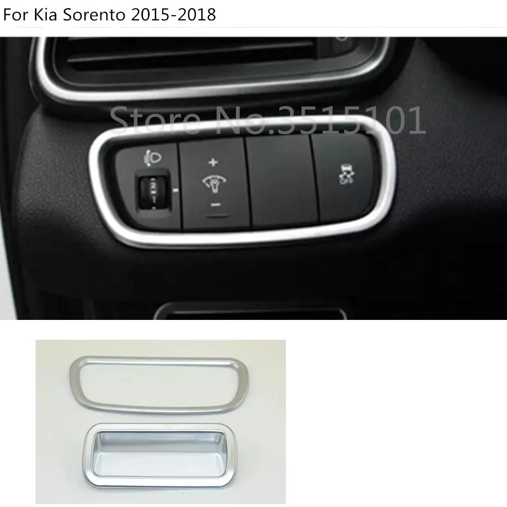 Top Quality Car styling ABS Chrome front head fog light switch button