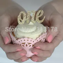 Блеск "один" кекс Toppers заказ номер вечерние для девичника пирог на день рождения или свадьбу Топпер Декор