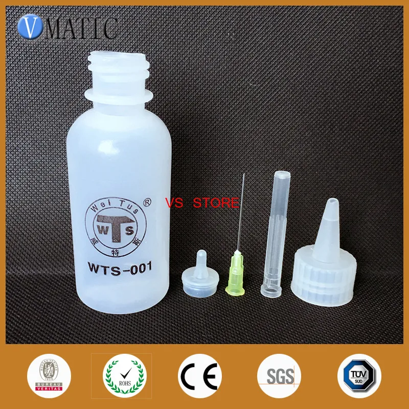 Free Shipping Plastic Glue Dispensing Needle Bottle 50ml With Blunt Tip
