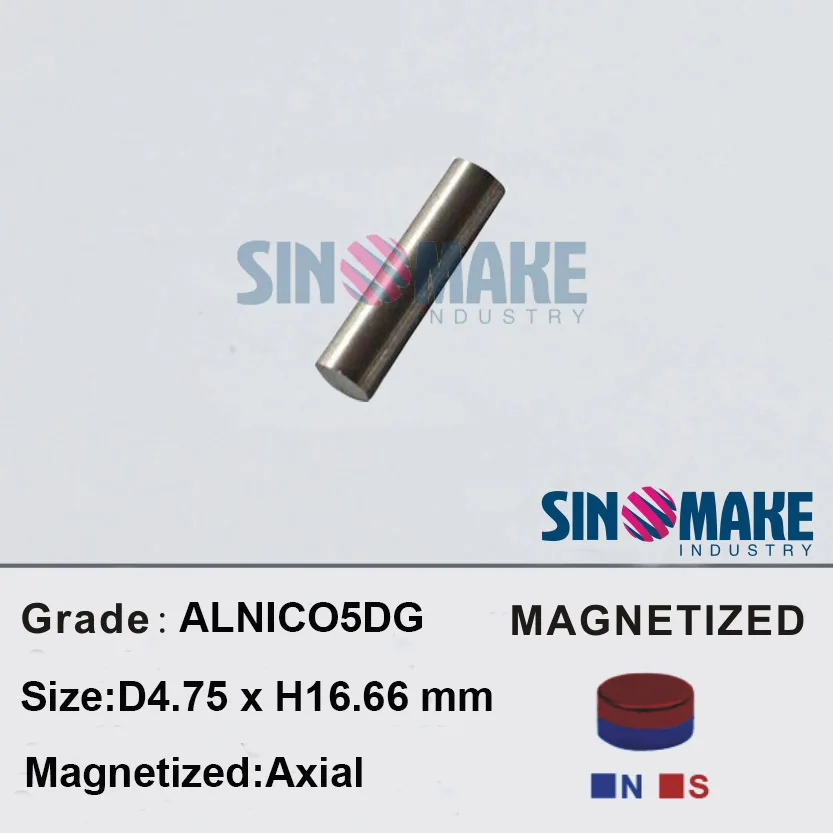 AlNiCo D4.75 x H16.66mm ALNICO5DGin Materials from
