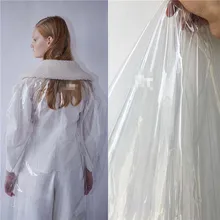 50 см* 142 см/шт. Полностью прозрачная ТПУ ткань одежда плащ пленка водонепроницаемый пластиковый мешок ткань прозрачная ткань